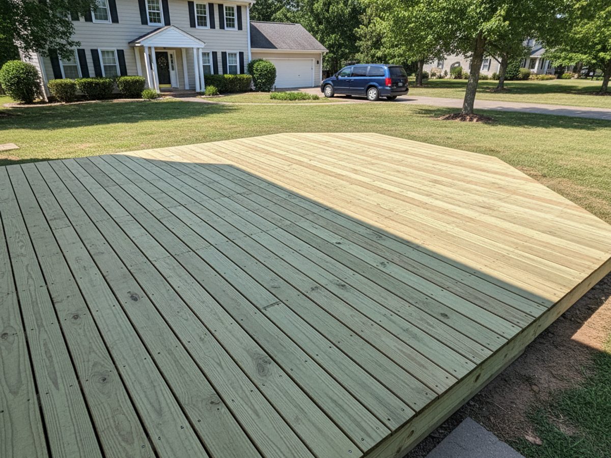 Oasis Deck Company crew at work on a home in Allen, TX